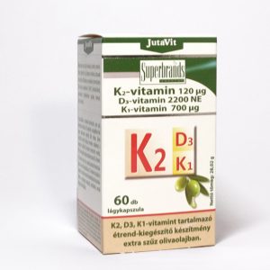 K2-vitamin 120µg – D3-vitamin 2200NE – K1-vitamin 700µg