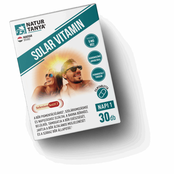 Natur Tanya® SOLAR VITAMIN – Napozóvitamin a bőr egészségéhez, napérzékenység esetén, és napozás vagy szolárium mellett a barna bőrért