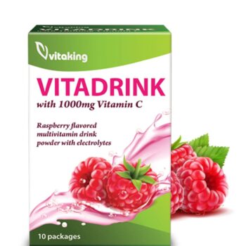 Vitaking Vitadrink – Málnás multivitamin italpor 1000 mg C-vitaminnal