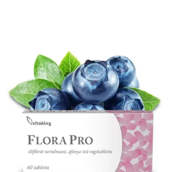 FloraPro élőflórát tartalmazó rágótabletta (60 db) – dupla bevonattal a bélflóra védelméért