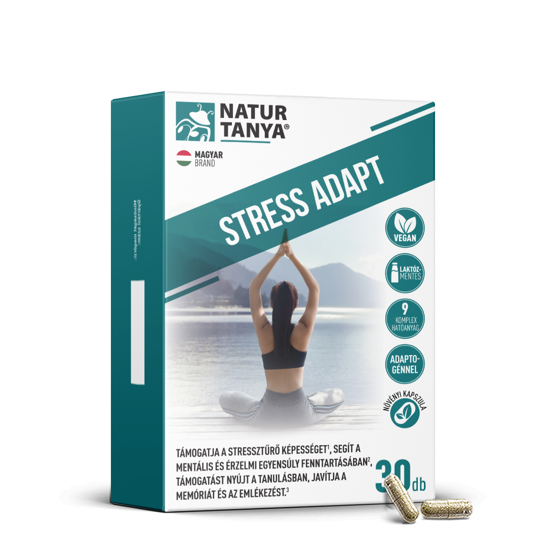 Natur Tanya® STRESS ADAPT - Adaptogén gyógynövények duomagnézium mátrixszal a stressztűrő képesség támogatásához