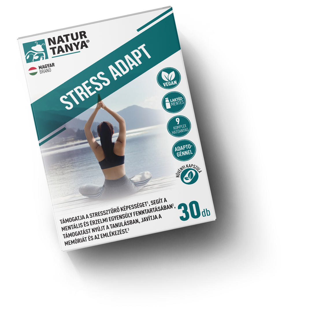 Natur Tanya® STRESS ADAPT - Adaptogén gyógynövények duomagnézium mátrixszal a stressztűrő képesség támogatásához
