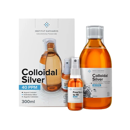 Institut Katheros Ezüstkolloid 40 PPM nagy tisztaságú kolloid oldat