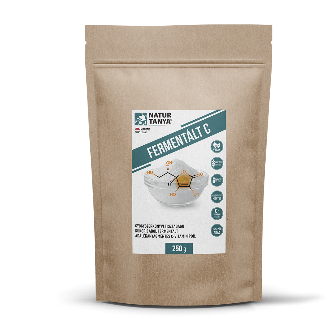 Natur Tanya® FERMENTÁLT C - Gyógyszerkönyvi tisztaságú kukoricából fermentált adalékanyagmentes C-vitamin por