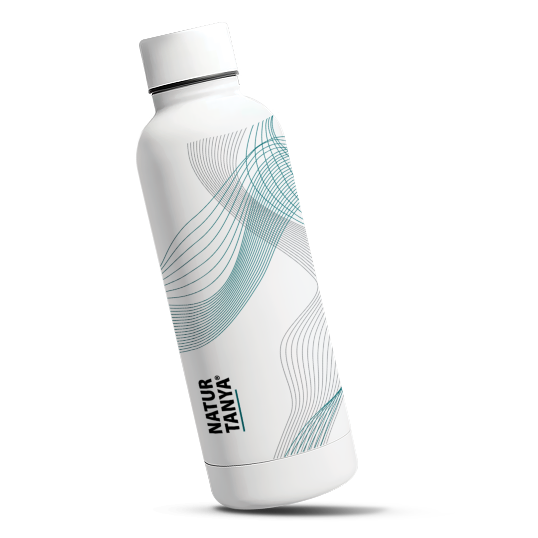 Natur Tanya® ReHydro palack - duplafalú, 304-es nemesacél vizes kulacs. 24 óráig hidegen, 12 óráig melegen tart. 500 ml