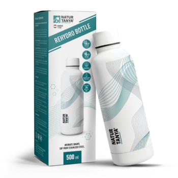 Natur Tanya® ReHydro nemesacél kulacs 500 ml – duplafalú hőtartó palack