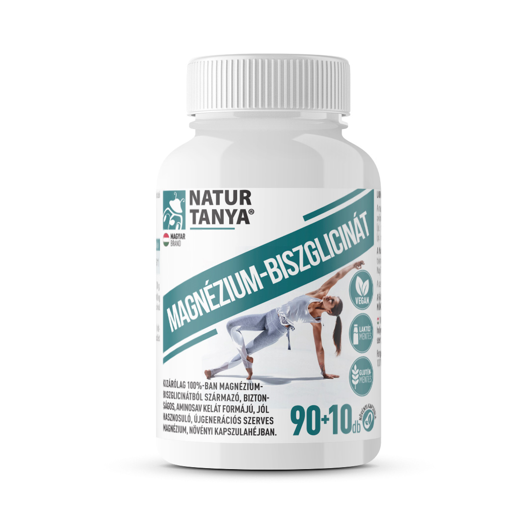 Natur Tanya® MAGNÉZIUM-BISZGLICINÁT - 100% magnézium-biszglicinát kelát, jól hasznosuló szerves magnézium, növényi kapszulahéjban