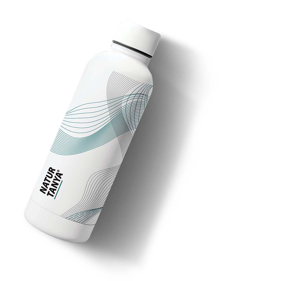 Natur Tanya® ReHydro palack - duplafalú, 304-es nemesacél vizes kulacs. 24 óráig hidegen, 12 óráig melegen tart. 500 ml