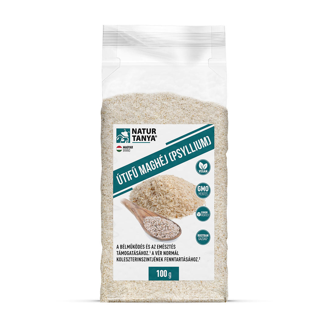 Natur Tanya® Útifű maghéj (Psyllium) - Duzzadó rost sütéshez-főzéshez, az emésztés és a normál koleszterinszint támogatásához. 100g