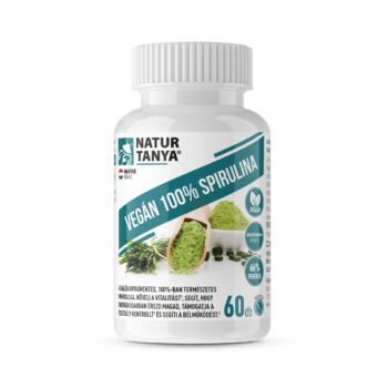 Natur Tanya® Vegán 100% Spirulina - adalékanyagmentes mikroalga, vitalitás, testsúly-kontroll, emésztés. 500 mg